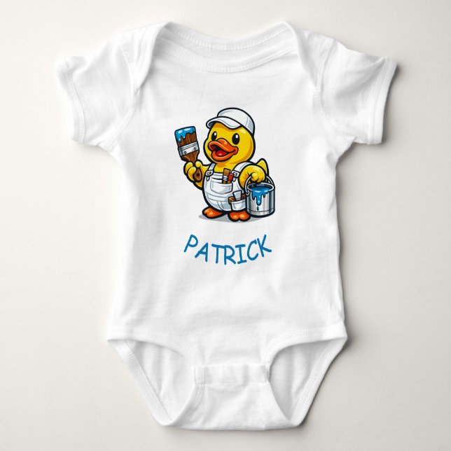 Gummiente Maler Baby Strampler (Vorderseite)