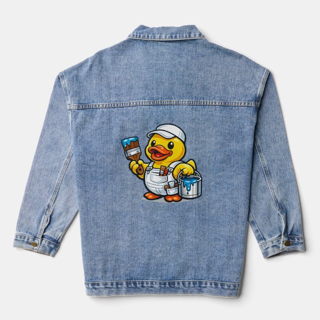 Gummiente Maler Jeansjacke (Rückseite)