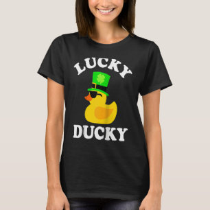 Gummiente Mit Sonnenbrille Four Leaf C Hut Lucky T-Shirt