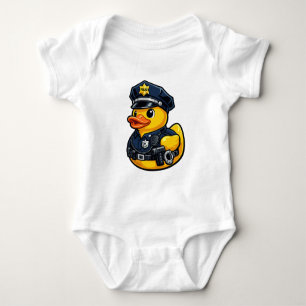 Gummiente Polizeibeamter Baby Strampler