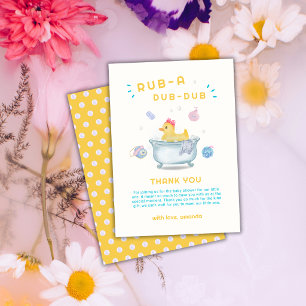 Gummiente Rub A Dub Dub Badewannen-Baby-Party Dankeskarte