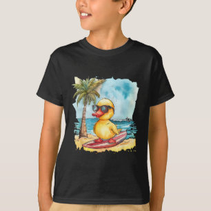 Gummiente Surfing Sommer Surfer Strand Gummiente T-Shirt