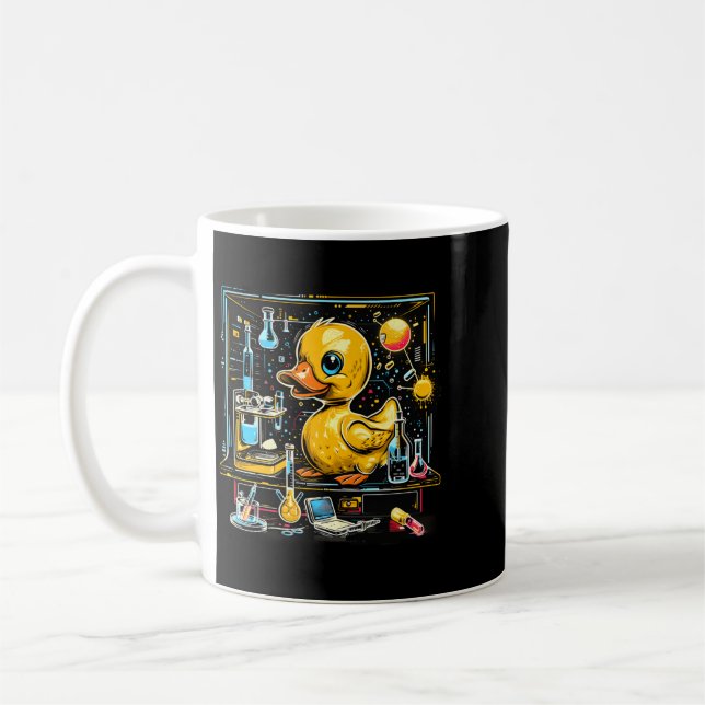 Gummiente Wissenschaft Chemiker Physiklehrer Kaffeetasse (Links)