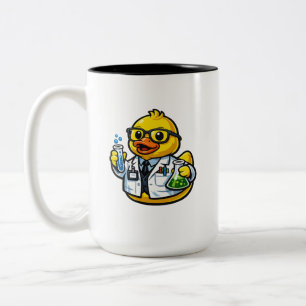 Gummiente Wissenschaftler Zweifarbige Tasse