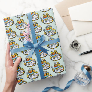 Gummiente Zahnarzt Geschenkpapier