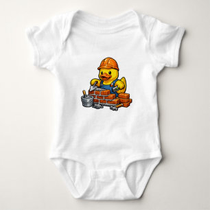 Gummiente Ziegelsteinleger Baby Strampler