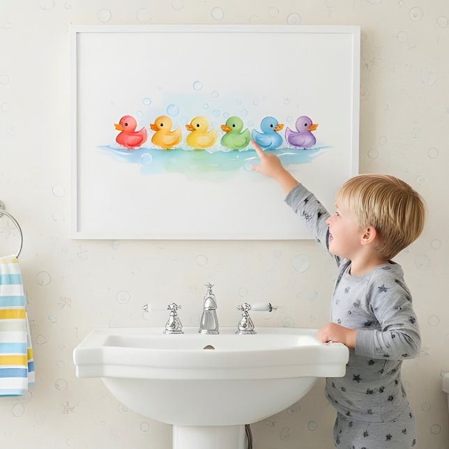 Gummienten-Umzug Kinder Badezimmer Wandbild Poster (Von Creator hochgeladen)