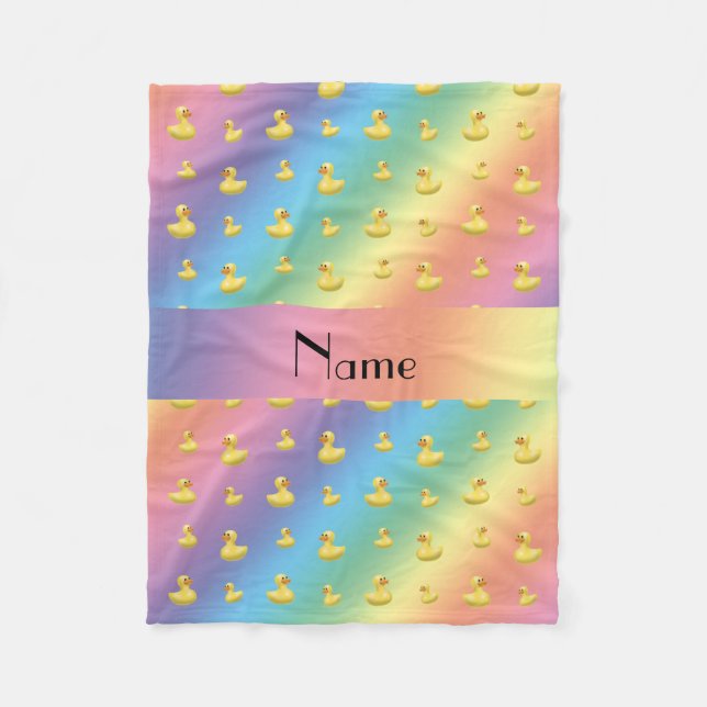 Gummientenmuster des personalisierten fleecedecke (Vorderseite)