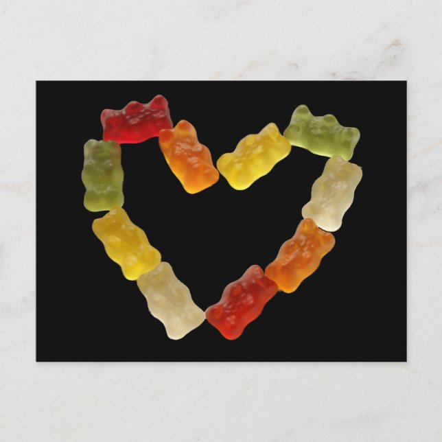 gummies Herz Postkarte (Vorderseite)