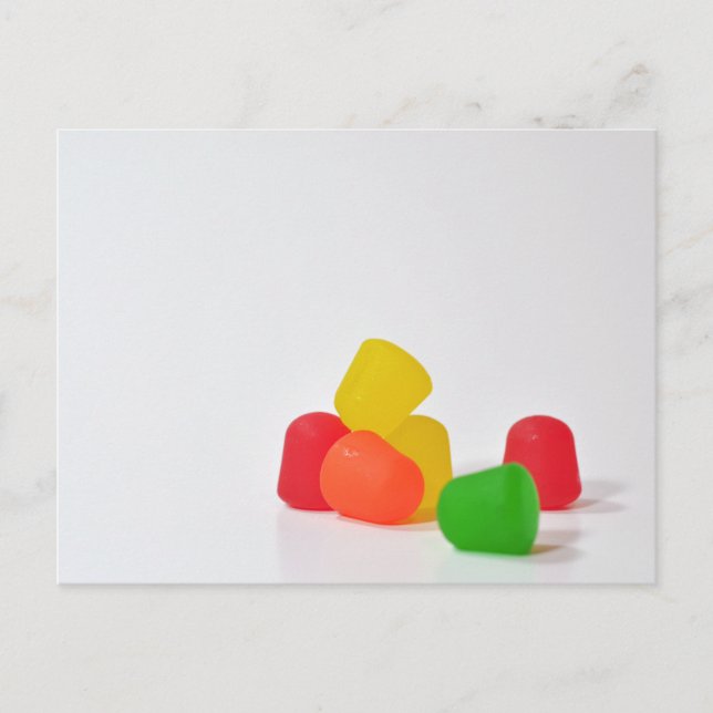 Gummifallen Postkarte (Vorderseite)