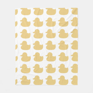 Gummigelbes Ducky Design Fleecedecke