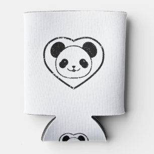 Gummigestanzter Panda-Bär und Herz Dosenkühler