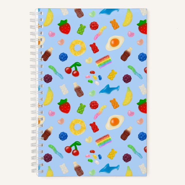 Gummiliebhaber Blau Notizbuch (Vorderseite)