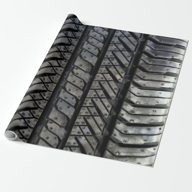 Gummireifen-Art-Automobilbeschaffenheit Geschenkpapier (Ungerollt)
