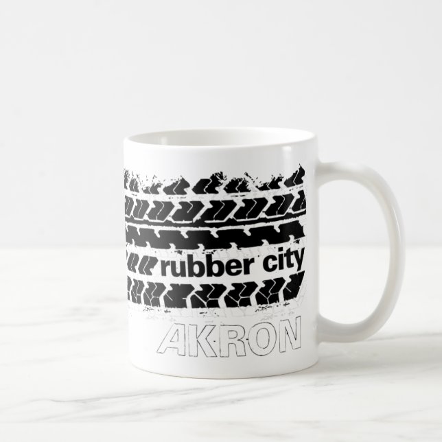 Gummistadt-Reifen-Schritt Kaffeetasse (Rechts)