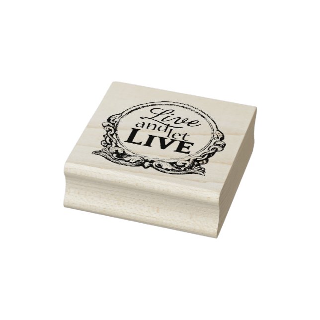 Gummistempel 'Leben und leben lassen' 2" (Stempel)