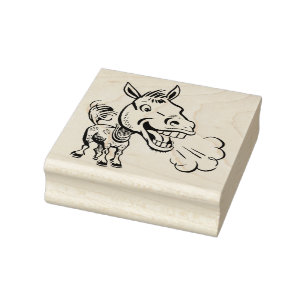 Gummistempel mit schreiendem Esel