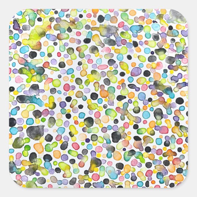 Gummistopfen Quadratischer Aufkleber (Vorderseite)