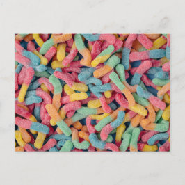 Gummiwürmer-Postkarte Postkarte