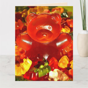GUMMMY PORTE UNE CARTE DE SALUT D'ANNIVERSAIRE AMU