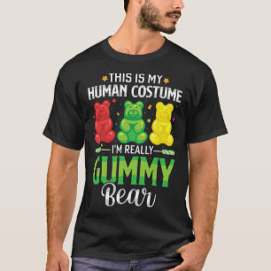 Gummy Bär mein menschliches Kostüm Funny Candy Hal T-Shirt