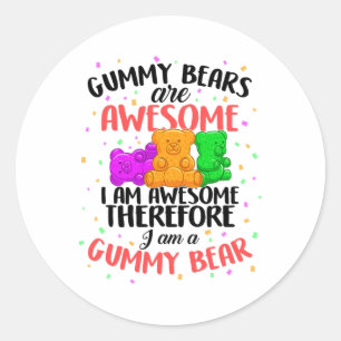 Gummy Bären tanzend Tiercreme für erwachsene KI Runder Aufkleber