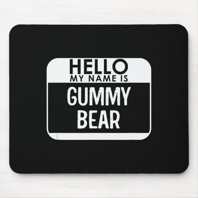 Gummy Bear Costume Funny Easy Last Minute Hallowee Mousepad (Vorne)