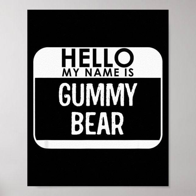 Gummy Bear Costume Funny Easy Last Minute Hallowee Poster (Vorne)
