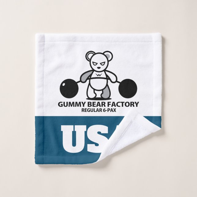 Gummy Bear Factory  Badhandtuch Set (Waschlappen)