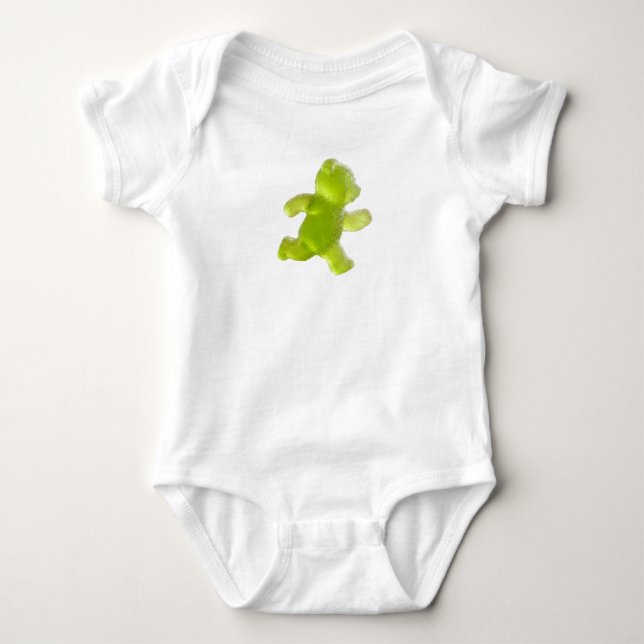 Gummy Bear on the Run - Sweet & Cool Baby Bodysuit Baby Strampler (Vorderseite)