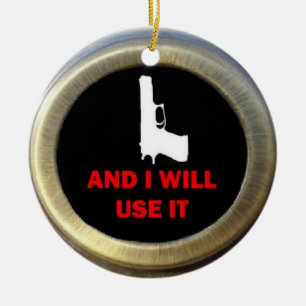 Gun Advocate Keramikornament