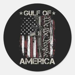Gun American Flag Patriots Golf von Amerika Runder Aufkleber