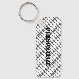 Gun Camouflage GI Rifle Cool B/W Schlüsselanhänger