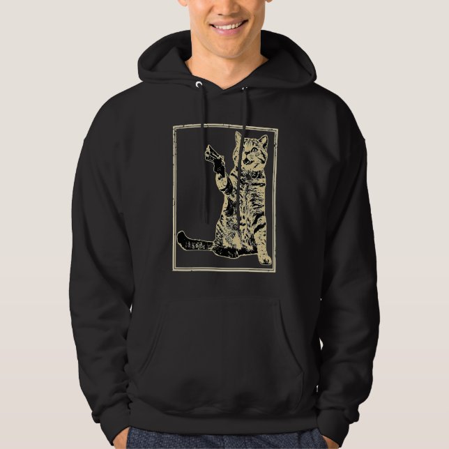 Gun Kitty Funny Cat Hoodie (Vorderseite)