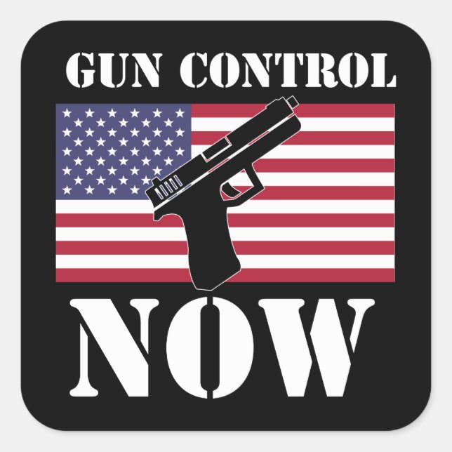 Gun Kontrolle Now - American Flag - Aufkleber (Vorderseite)