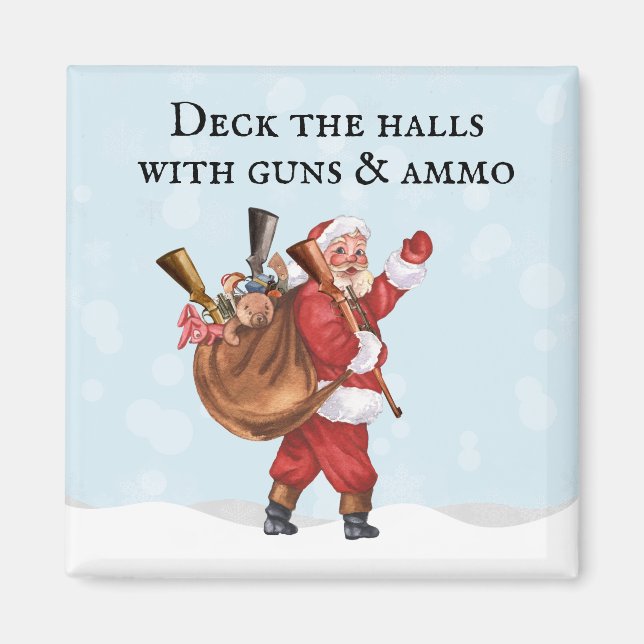 Gun Lover Santa Deck die Säle Shooting Magnet (Vorne)