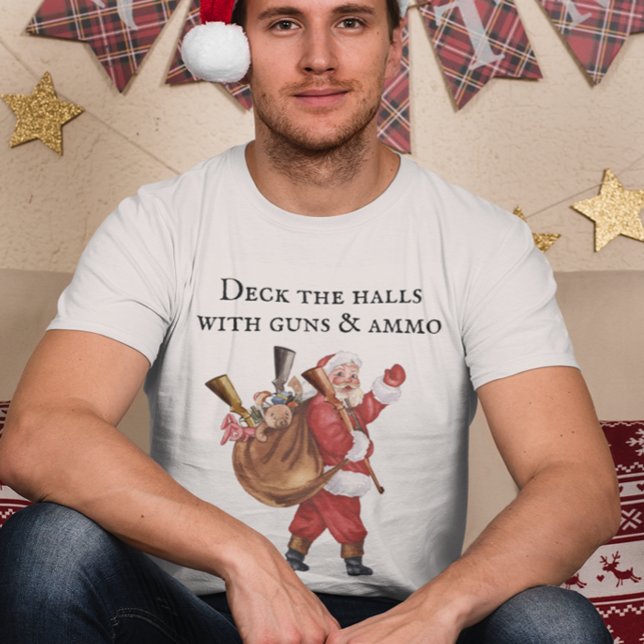 Gun Lover Santa Deck die Säle Shooting T-Shirt (Von Creator hochgeladen)
