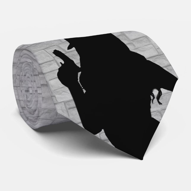 Gun Moll Silhouette Krawatte (Gerollt)
