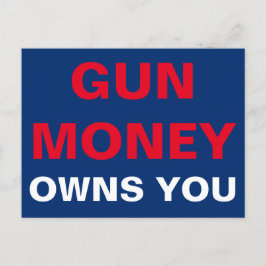 Gun Money besitzt dich Postkarte