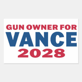 Gun Owner for Vance 2028 Rechteckiger Aufkleber