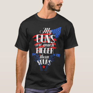 Gun Owner Gun Lover Pistolen USA Flag Gewehre T-Shirt