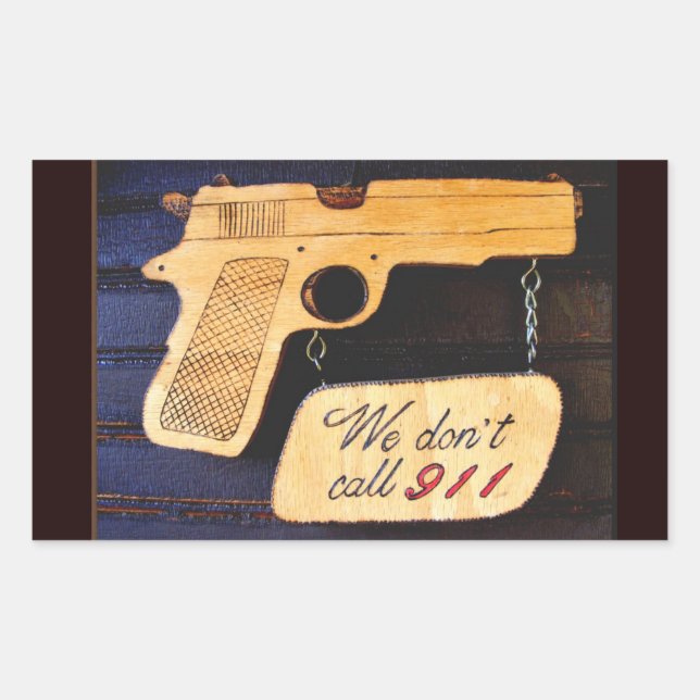 Gun Rechteckiger Aufkleber (Vorderseite)