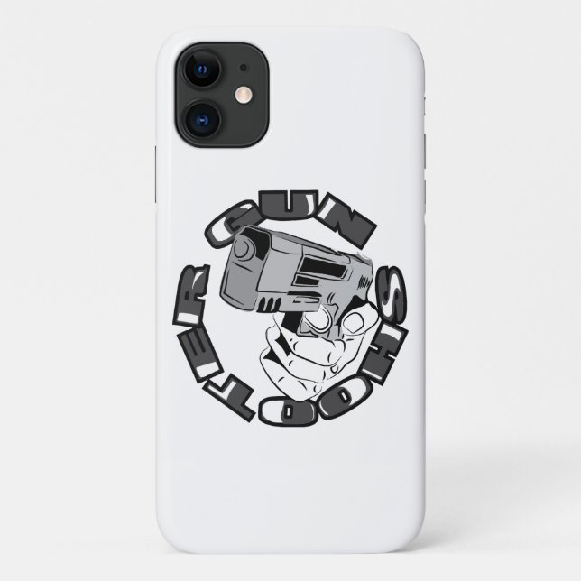 Gun Shooter-Abbildung Case-Mate iPhone Hülle (Rückseite)