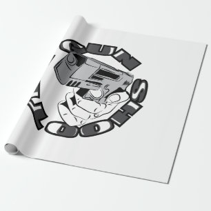 Gun Shooter-Abbildung Geschenkpapier