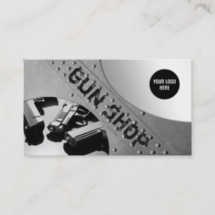 Gun Shop Metal Hintergrundkarte Visitenkarte