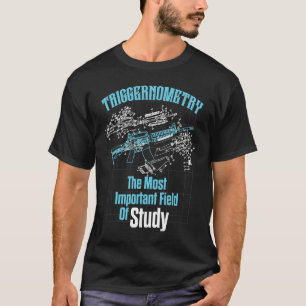 Gun-Triggerometrie-Feld der Studie AR15-Spektren T-Shirt