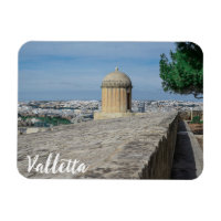 Gun turret auf alten Stadtmauern in Valletta, Malt