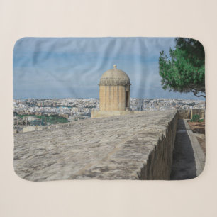 Gun turret auf alten Stadtmauern in Valletta, Malt Sherpadecke