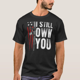 Gun Usa Flag American Football Ich besitze Sie noc T-Shirt