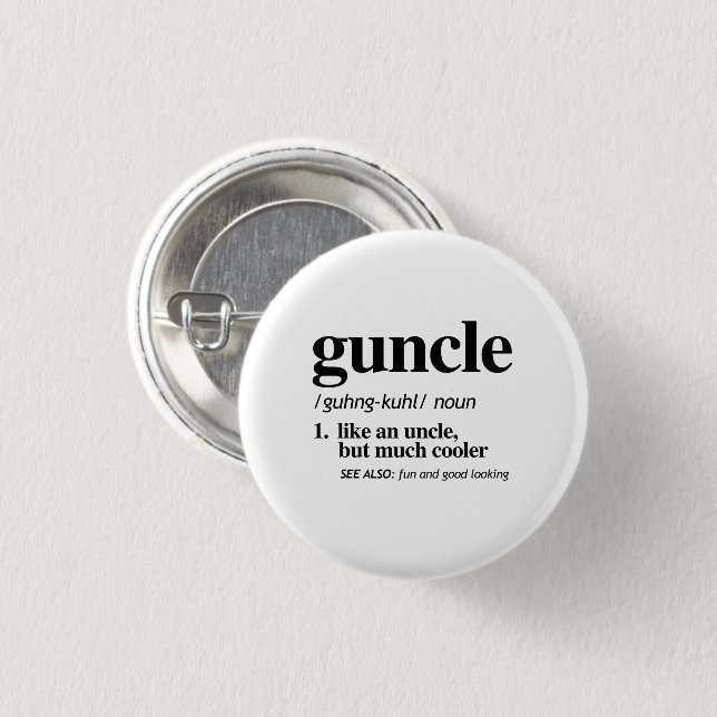 Guncle Definition Button (Vorne & Hinten)